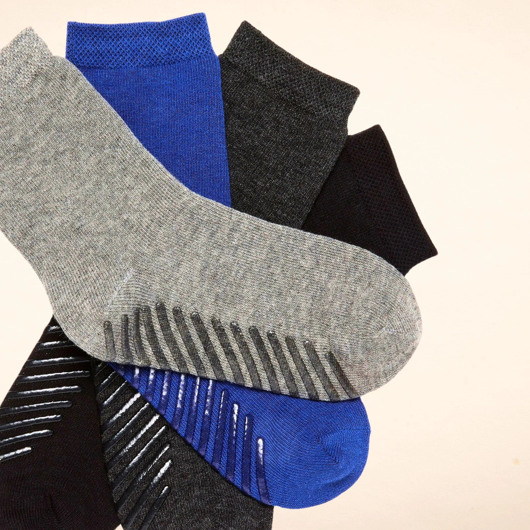 Cozy Crew Socks: Fun Grip Socks for Little Adventurers (4-Pack)